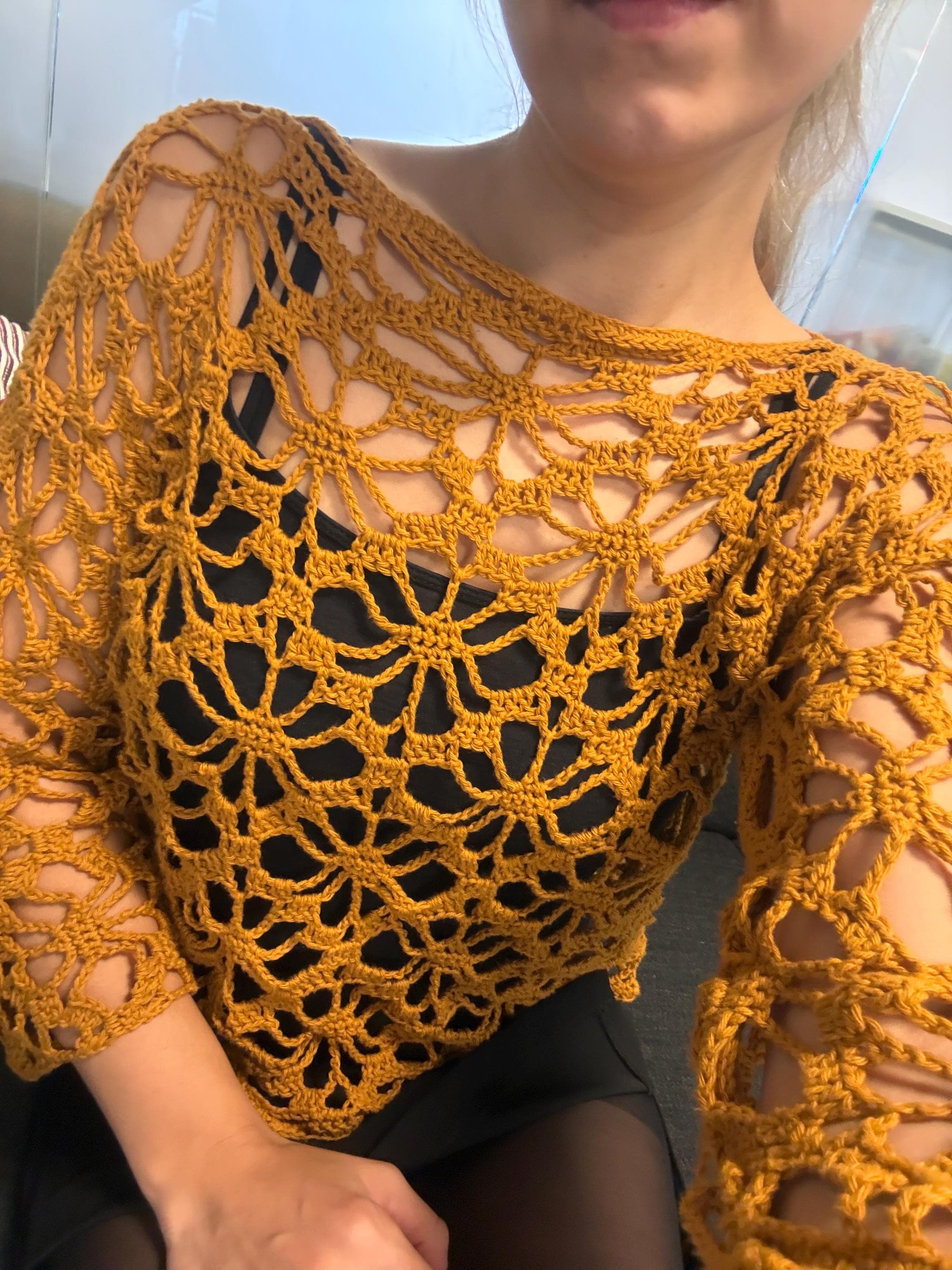 Extra Lacy Spider Lace Flower Top Crochet Pattern