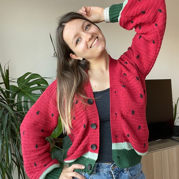 Watermelon Cardigan Etsy