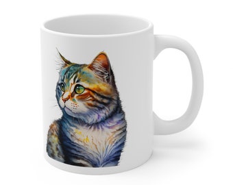 Cat Mug, Cat Coffee Mug, Cat Gift, Cat Lover Gift, Cat Owner Gift, Cat Mom/Dad Gift, Cat Coffee Cup, Ceramic Mug 11oz, #02