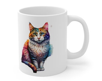 Cat Mug, Cat Gift, Cat Coffee Mug, Cat Owner Gift, Cat Dad/Mom Gift, Cat Lover Gift, Ceramic Mug 11oz, #01