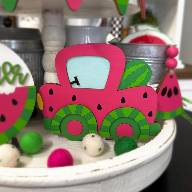 Watermelon Tiered Tray Decor Set: Summer Kitchen Mini Signs V1 - Etsy