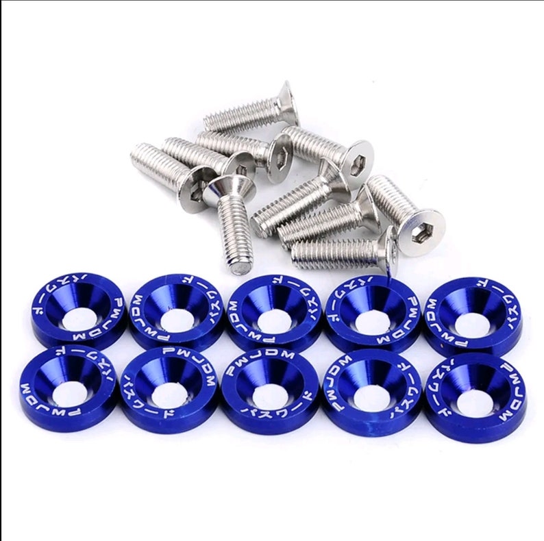 30pcs Mudguard Washer Bolts M6x1.0 Engine Bay Dress Up Screw Pink Replacement