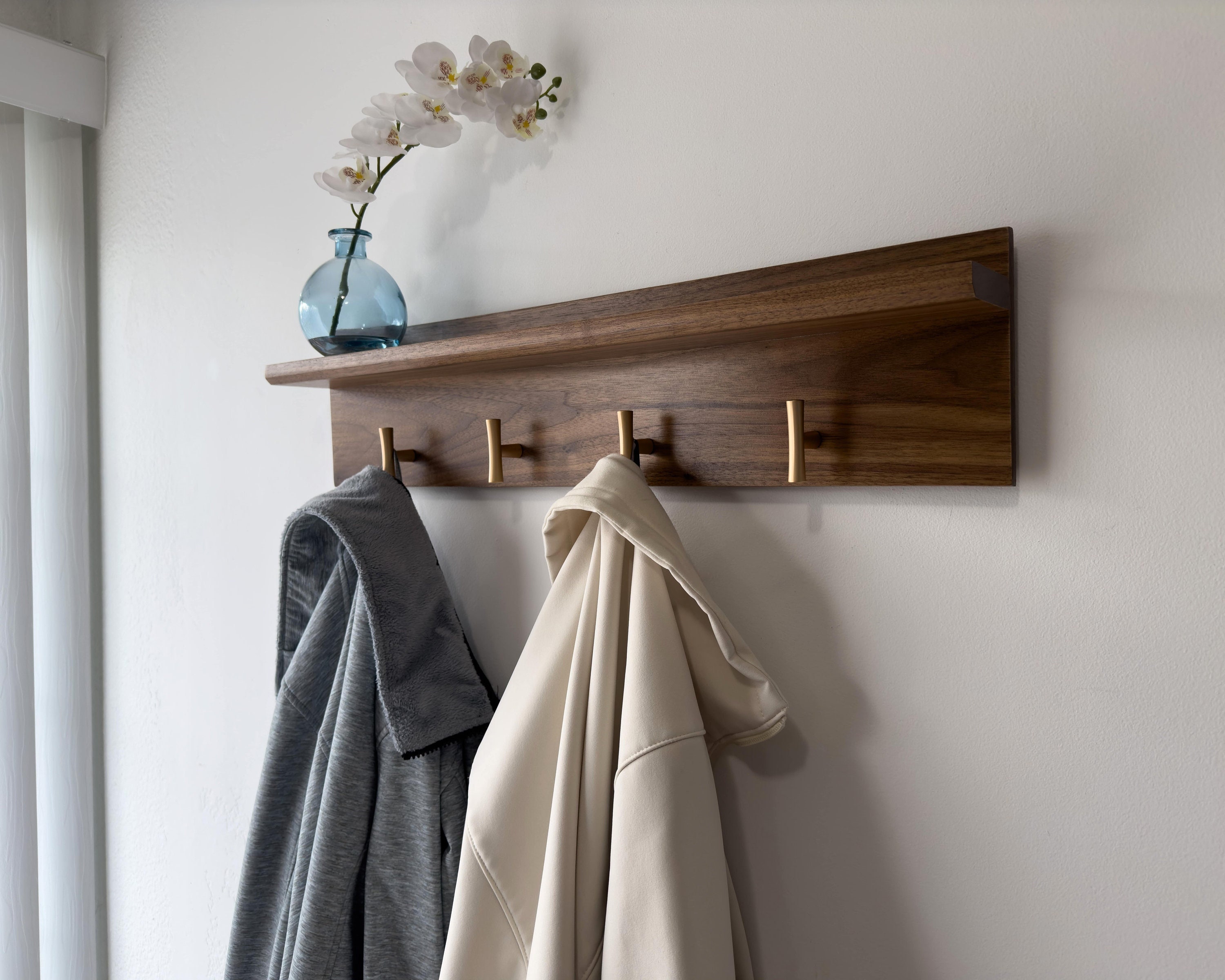 Solid Wood Coat Rack Etsy