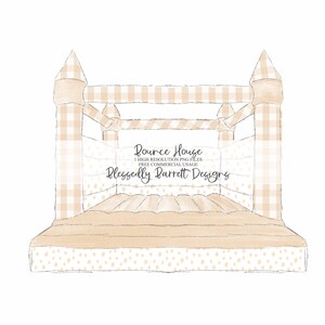 Watercolor Color Clipart | Bounce House Clipart | Summer Party | Waterslide | Yellow Orange | FREE Commercial Usage