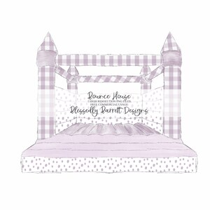 Watercolor Color Clipart | Bounce House Clipart | Summer Party | Waterslide| Light Purple | FREE Commercial Usage