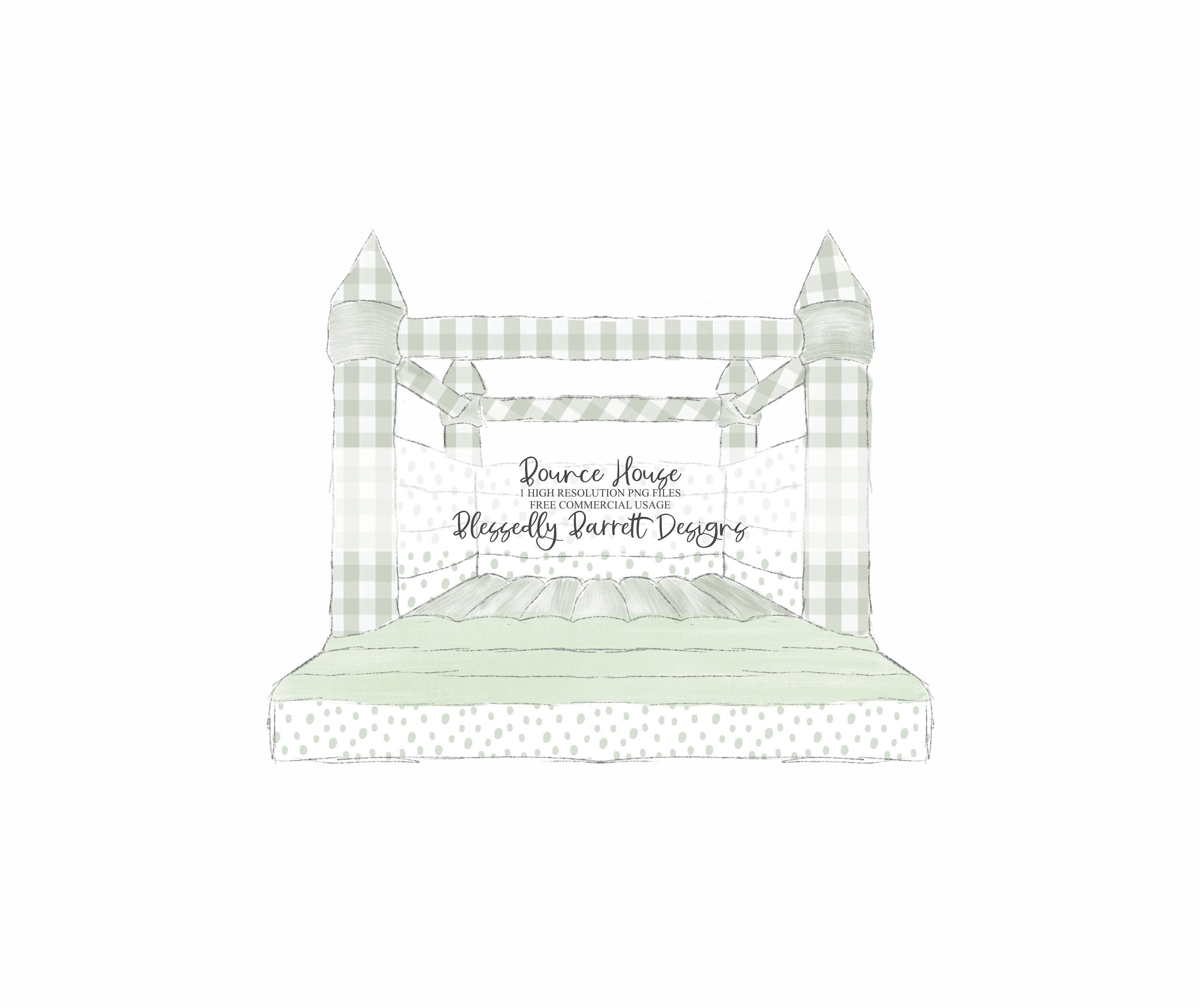 Watercolor Color Clipart | Bounce House Clipart | Summer Party ...
