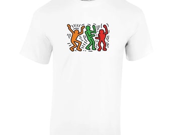 Keith Haring inspired "Shake it!"  Unisex Crewneck T-shirt