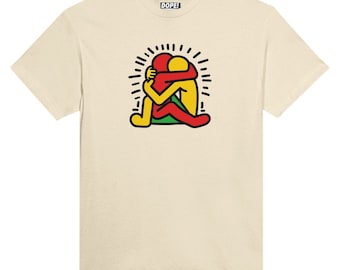 Keith Haring inspired &quot;Hug it Out&quot; Unisex Crewneck T-shirt