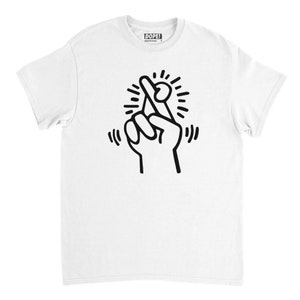 Keith Haring "Fingers Crossed" Unisex Crewneck T-shirt