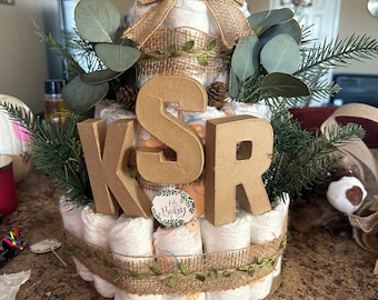 Made to order Diaper Cake for Boys or Girls baby shower or baby gift