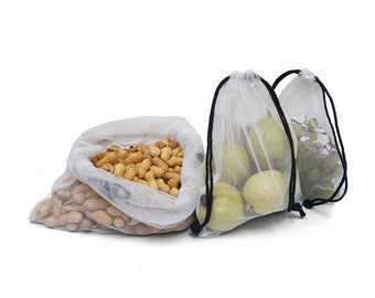 100% Polyester Mesh Drawstring Pouch for everyday use