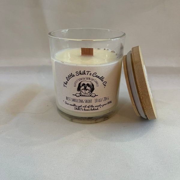 All Natural heavily scented 100% soy premium 10 oz candle for the Shih Tzu lover