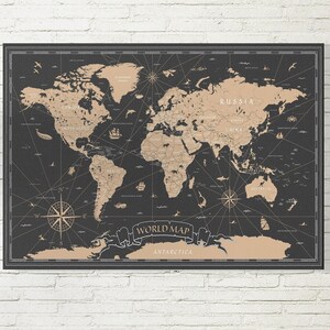 Decorazioni murali per la stanza dedicata all'istruzione parentale, decorazioni murali per l'aula, atlante mondiale, decorazioni murali con mappa del mondo, decorazioni per la cameretta dei bambini, stampa della mappa del mondo, mappa della cameretta dei bambini - homeschooling