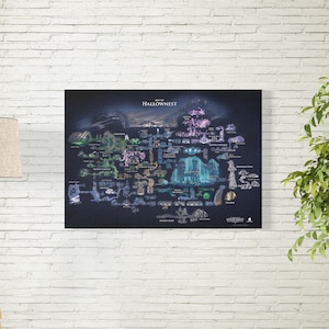 Kaart van de holle ridder - afdrukken, canvas, poster, kunst aan de muur, muurdecor, canvasafdruk, kamerdecor, huisdecor, gameposter als cadeau