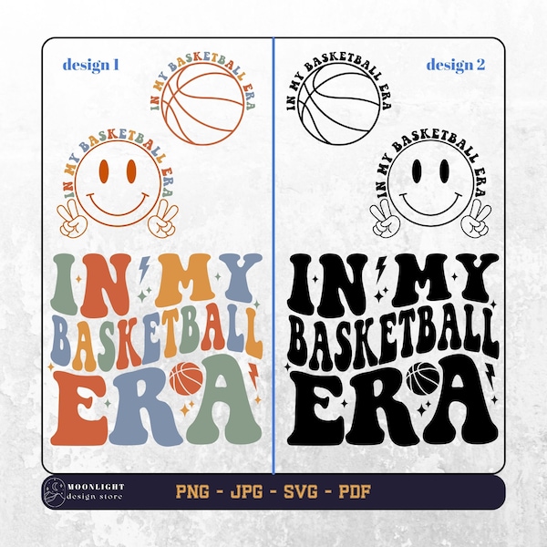 In My Basketball Era svg, In My Basketball Era png, Basketball svg, Basketball png, Basketball Sport svg, Basketball Wavy Text, Digital file