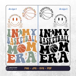 In meinem Basketball Mom Era svg, In meinem Basketball Mom Era png, Geschenk für Mama, Basketball Mom Life, Sport Mom, Basketball Wavy Text, digitale Datei