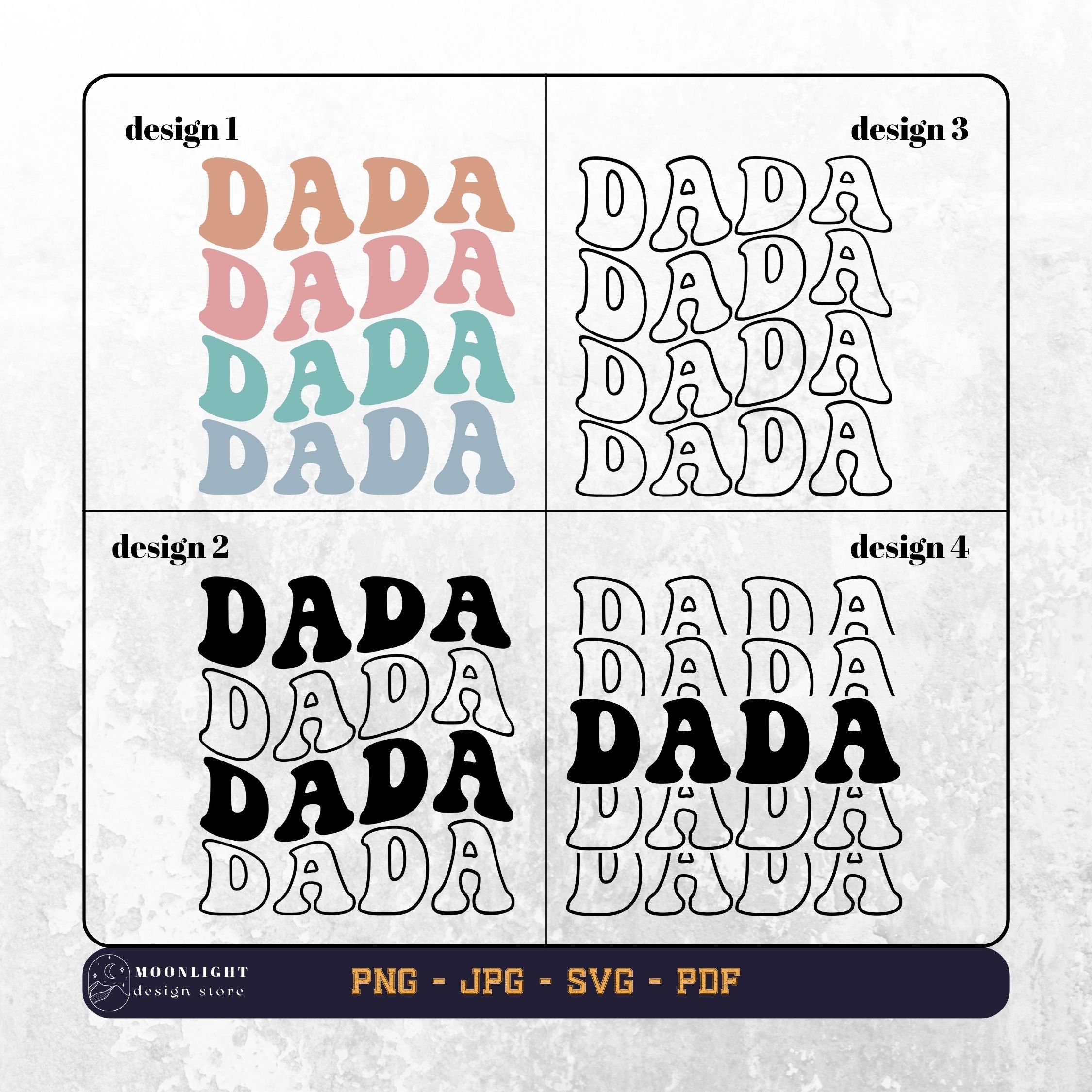 Dada Svg, Dada Png, Father’s Day Svg, Dada Cricut Silhouette Svg, Cool