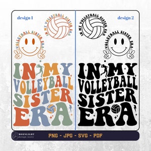 In My Volleyball Sister Era SVG, In My Volleyball Sister Era png, Geschenk für Schwester, Sportschwester, Volleyball Wellentext, digitale Datei
