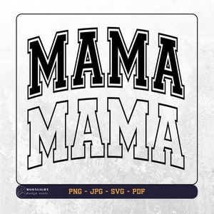 Mama Varsity svg, Mama Varsity png, Mama Varsity Curved svg png, Mama Varsity Letters svg png, Mama Varsity Font svg png, gift for mom