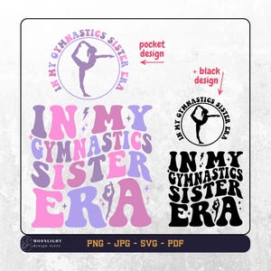 In meiner Gymnastik Schwester Era svg, In meiner Gymnastik Schwester Era png, Gymnastik png, Gymnastik png, Gymnastik Sport svg, Gymnastik Wellenförmiger Text