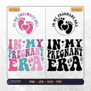 Svg de l'époque de ma grossesse, png de l'époque de ma grossesse, png de l'ère de la grossesse, svg de l'époque de la grossesse, cadeau pour une nouvelle maman, texte ondulé pour la femme enceinte, svg Cricut