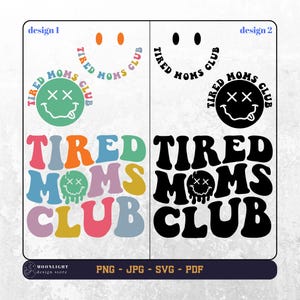 Svg Fated Moms Club, Fated Moms Club png, Svg pour mamans, Svg de chemise pour mamans, cadeau pour maman, mamans à la mode, maman texte ondulé svg, Cricut Svg, fichier numérique