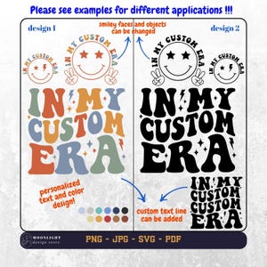 In My Custom Era svg, In My Custom Era png, Custom wavy text svg, Personalized wavy text, Custom list svg, Custom text svg, Custom text png