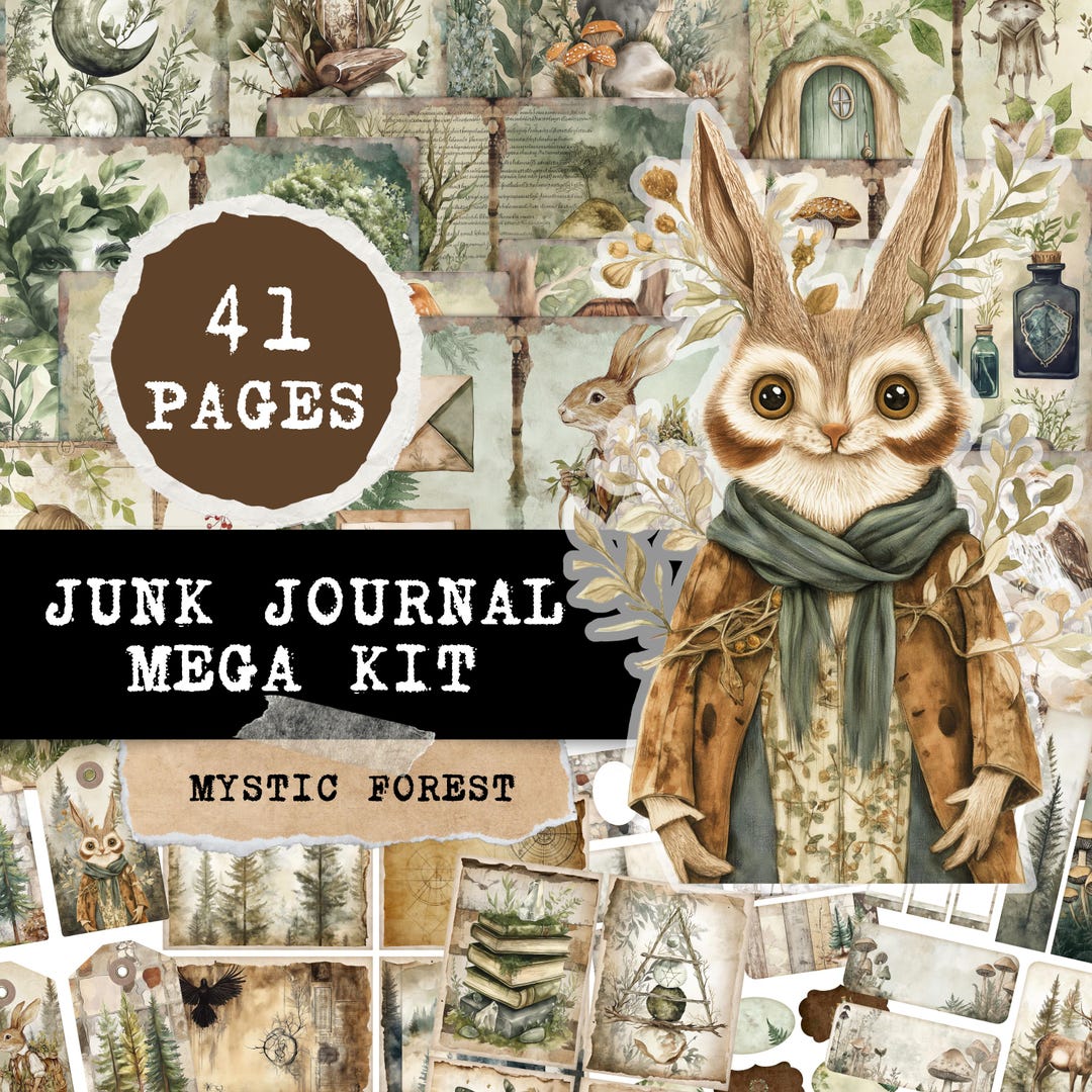 Printable Journal Kit Digital Download Mystic Forest Nature Theme ...