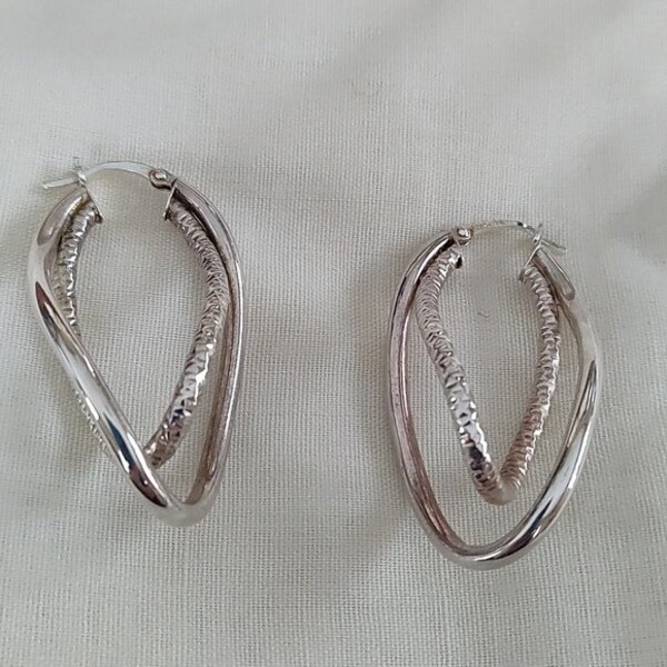 Jacmel Jewelry Sterling Silver Double Hoop Earrings