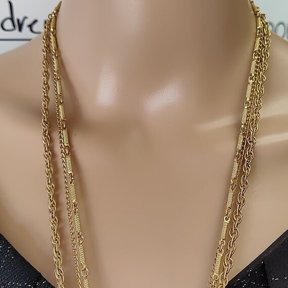 Vintage Kramer Goldtone Pendant Necklace - image 3