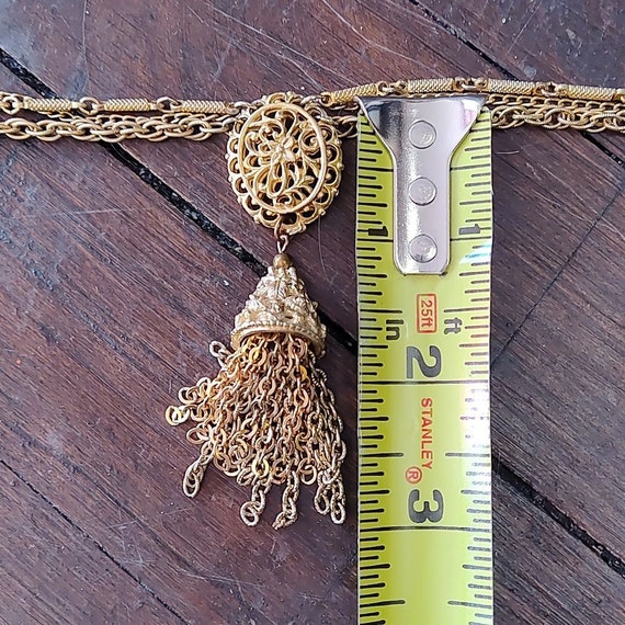 Vintage Kramer Goldtone Pendant Necklace - image 5