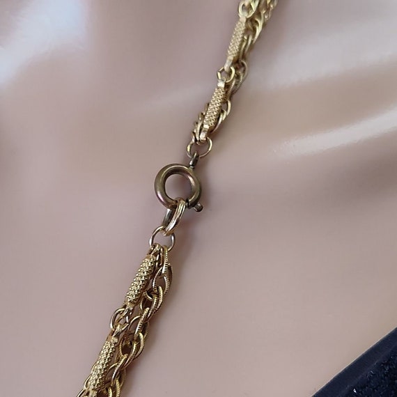Vintage Kramer Goldtone Pendant Necklace - image 4
