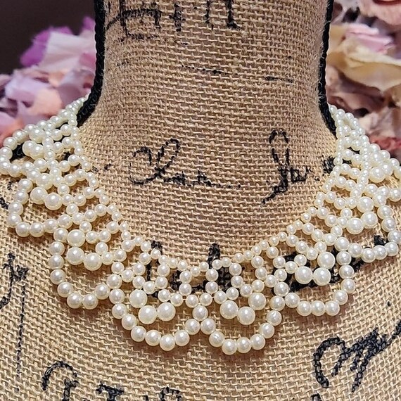 Chanel Rare Vintage Turnlock Pearl Choker Necklace at 1stDibs