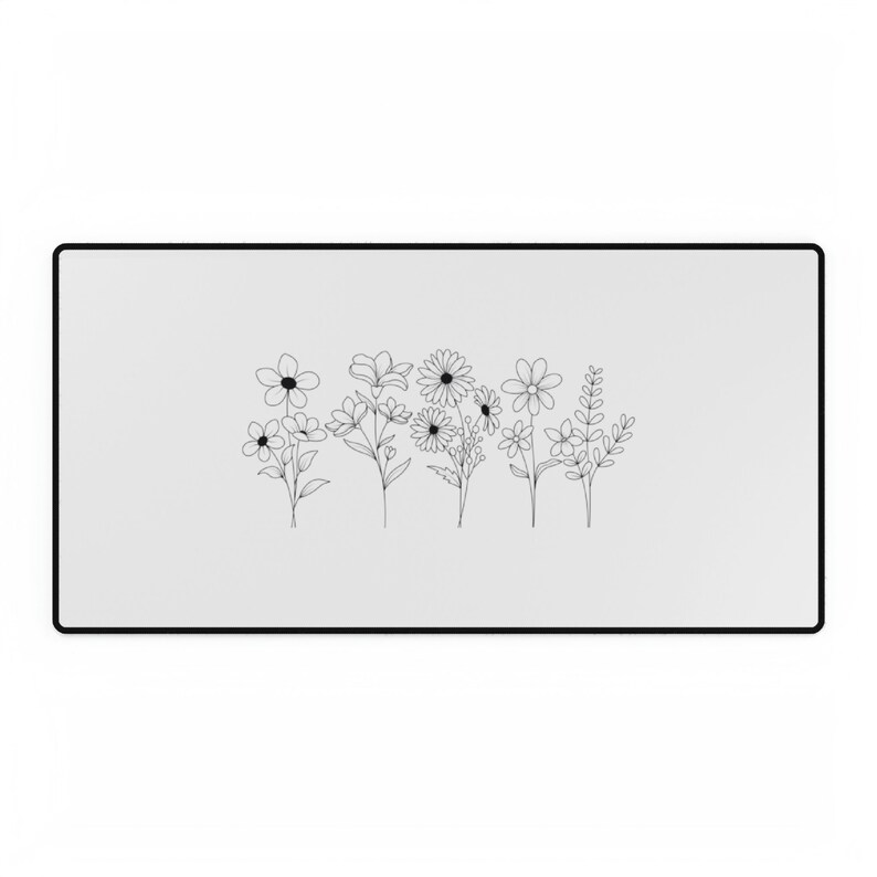 Pretty Stems Minimalist Desk Mats Etsy