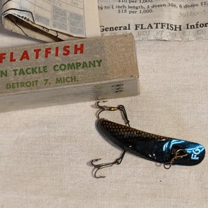 Helin's Fly Rod Flatfish F7 Color CD Vintage Lure Never Used With