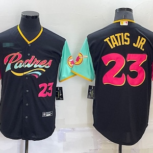 PADRES JERSEY #23 FERNANDO TATIS JR SIZE M-3XL SAN DIEGO BLACK CITY  STITCHED MEN