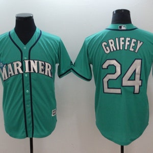 Men's Seattle Mariners Ken Griffey Jr. Majestic Light Blue Cooperstown  Collection Cool Base Player Jersey