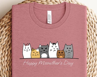 Cat Mom Shirt for Mothers Day Cat Gift, Cat Mama Gift, Funny Cat Shirt Womens, Cat Lover Shirt, Cute Cat Drawing Shirt, Gift for Cat Mom