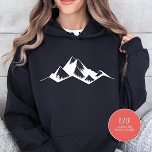 Mountain Adventure Sweatshirt, Mountain Graphic Hoodie, Mens Womens Hiking Sweatshirt, Camping Shirt, Nature Lover, Camping Hiking Gift