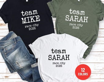 Personalized Marathon Shirt, Custom Runner's Race Group Team T-Shirt, Race Day Family Cheer Outfit for Adults & Kids, Marathon Spectator