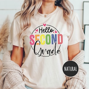 Hello Second Grade Shirt, Team Teacher Shirt, Back to School Shirt, First Day of School Shirt, 2nd Grade Teacher Shirt, Elementary School