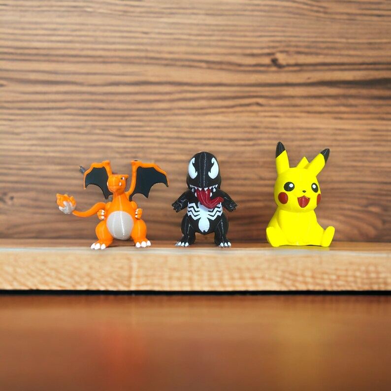 3D Printed Pokemon Figures - Etsy