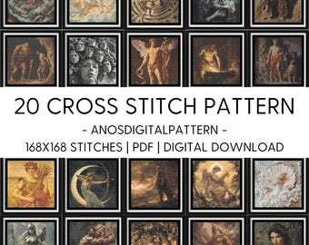 Cross Stitch Pattern - Bundle Offer Greek Mythology - PDF - Modern Cross Stitch Pattern - Cross Stitch Chart - X-Stitch - Digital Download