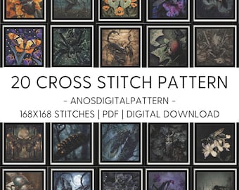 Cross Stitch Pattern - Bundle Offer Wonderful Insects - PDF - Modern Cross Stitch Pattern - Cross Stitch Chart - X-Stitch - Digital Download