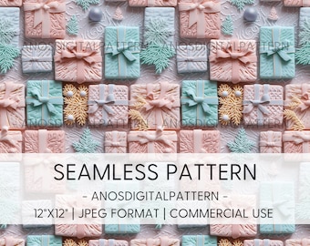 Seamless File - Christmas Present - JPEG - Seamless Pattern - Repeating Pattern - Digital Instant Download - Commercial Use