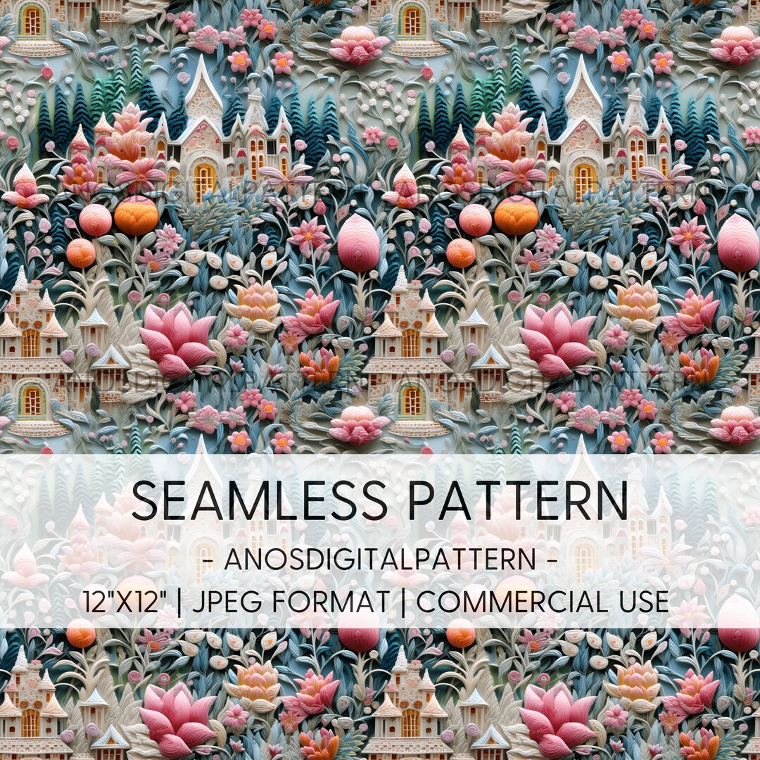 Seamless File - Winter Fairy Tale - JPEG - Seamless Pattern - Repeating ...