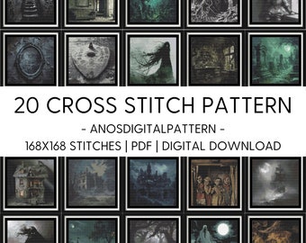 Cross Stitch Pattern - Bundle Offer Horror Collection - PDF - Modern Cross Stitch Pattern - Cross Stitch Chart - X-Stitch - Digital Download
