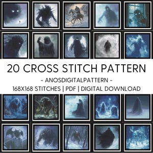Cross Stitch Pattern - Bundle Offer Winter Nightmares - PDF - Modern Cross Stitch Pattern - Cross Stitch Chart - X-Stitch - Digital Download