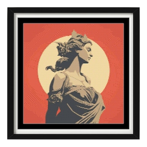Cross Stitch Pattern - Mythical Greek God Aphrodite - PDF - Modern Cross Stitch Pattern - Cross Stitch Chart - X-Stitch - Digital Download