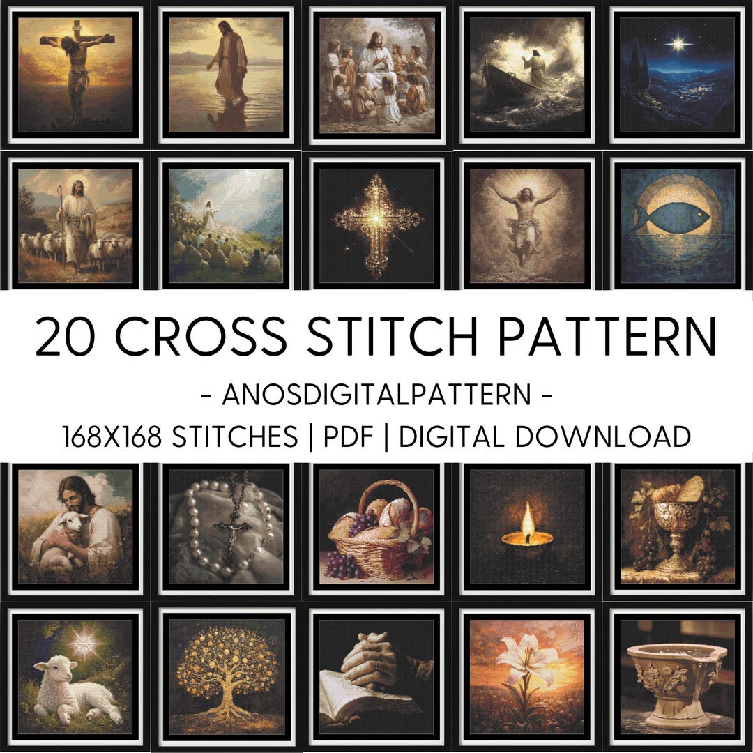 Cross Stitch Pattern - Bundle Offer Holy Christianity - PDF - Modern ...